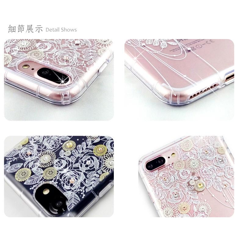Apple iPhone6/7/8 (4.7) 【 繁華 】 施華洛世奇水晶 軟殼 保護殼 彩繪空壓殼-細節圖3
