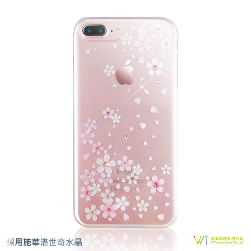 Apple iPhone8 / 8 Plus 【 戀櫻 】施華洛世奇水晶 奢華 彩鑽保護殼-細節圖2