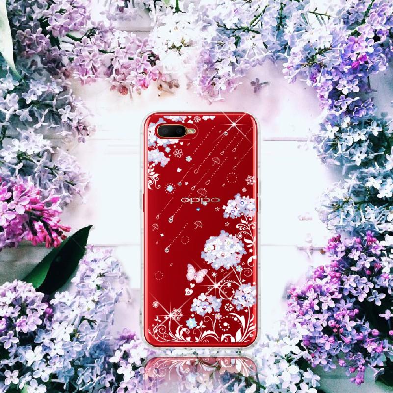 OPPO AX5s 『繡球花』施華洛世奇 Swarovski 空壓殼 軟殼 彩繪殼-細節圖2