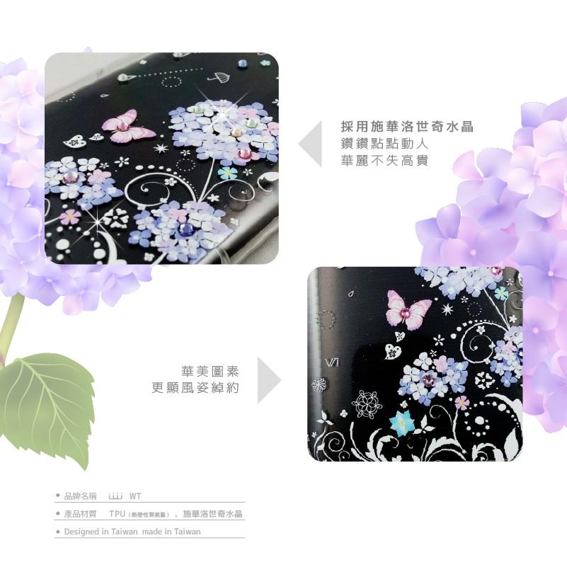 OPPO AX5s 『繡球花』施華洛世奇 Swarovski 空壓殼 軟殼 彩繪殼-細節圖3
