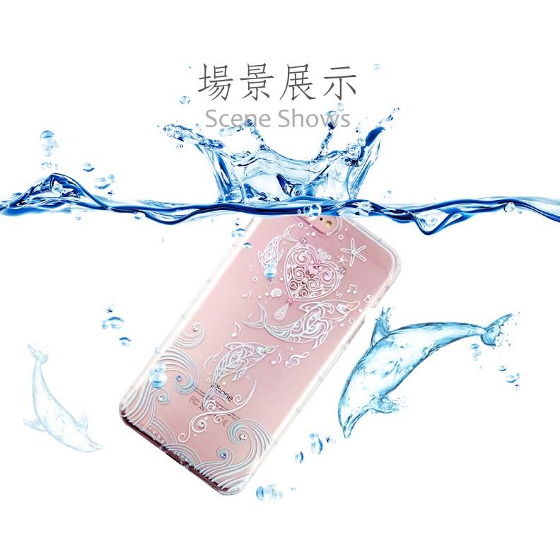 Apple iPhone X / XS (5.8吋) 『 水舞 』施華洛世奇 Swarovski 空壓殼 彩繪殼-細節圖5