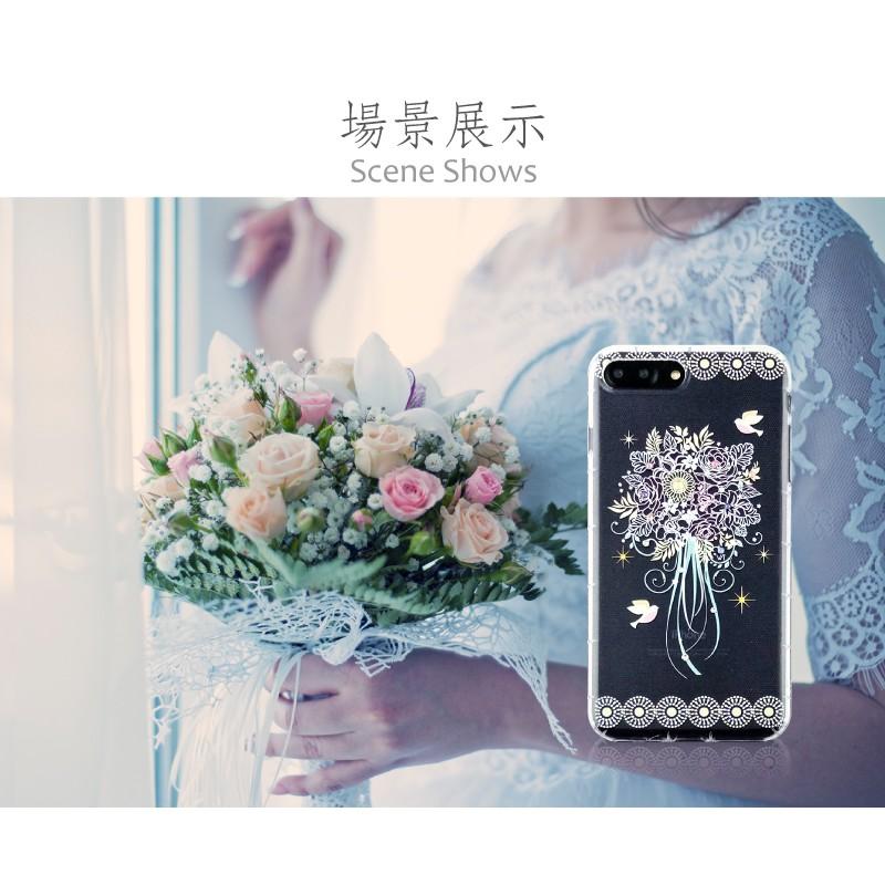 Apple iPhone X / XS (5.8吋) 『 綻放 』施華洛世奇 Swarovski 空壓殼 彩繪殼-細節圖4