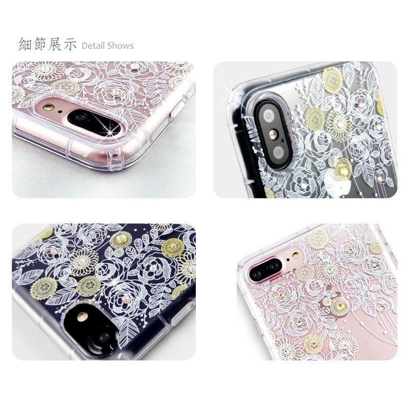 apple iPhone X / XS (5.8吋) 『 繁華 』施華洛世奇 Swarovski 空壓殼 彩繪殼-細節圖3