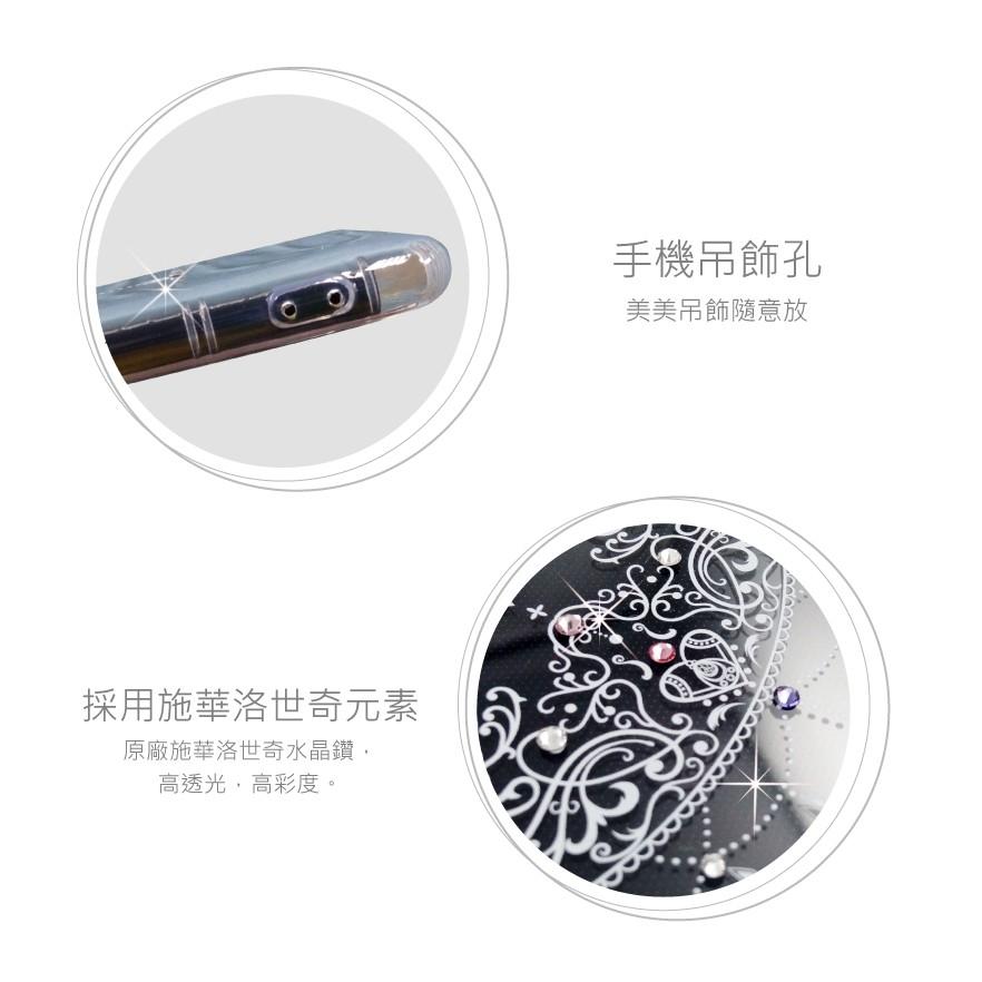 iPhone 11 pro (5.8吋)『繡球花』施華洛世奇 水鑽 Swarovski 空壓 彩繪 TPU 手機殼-細節圖5