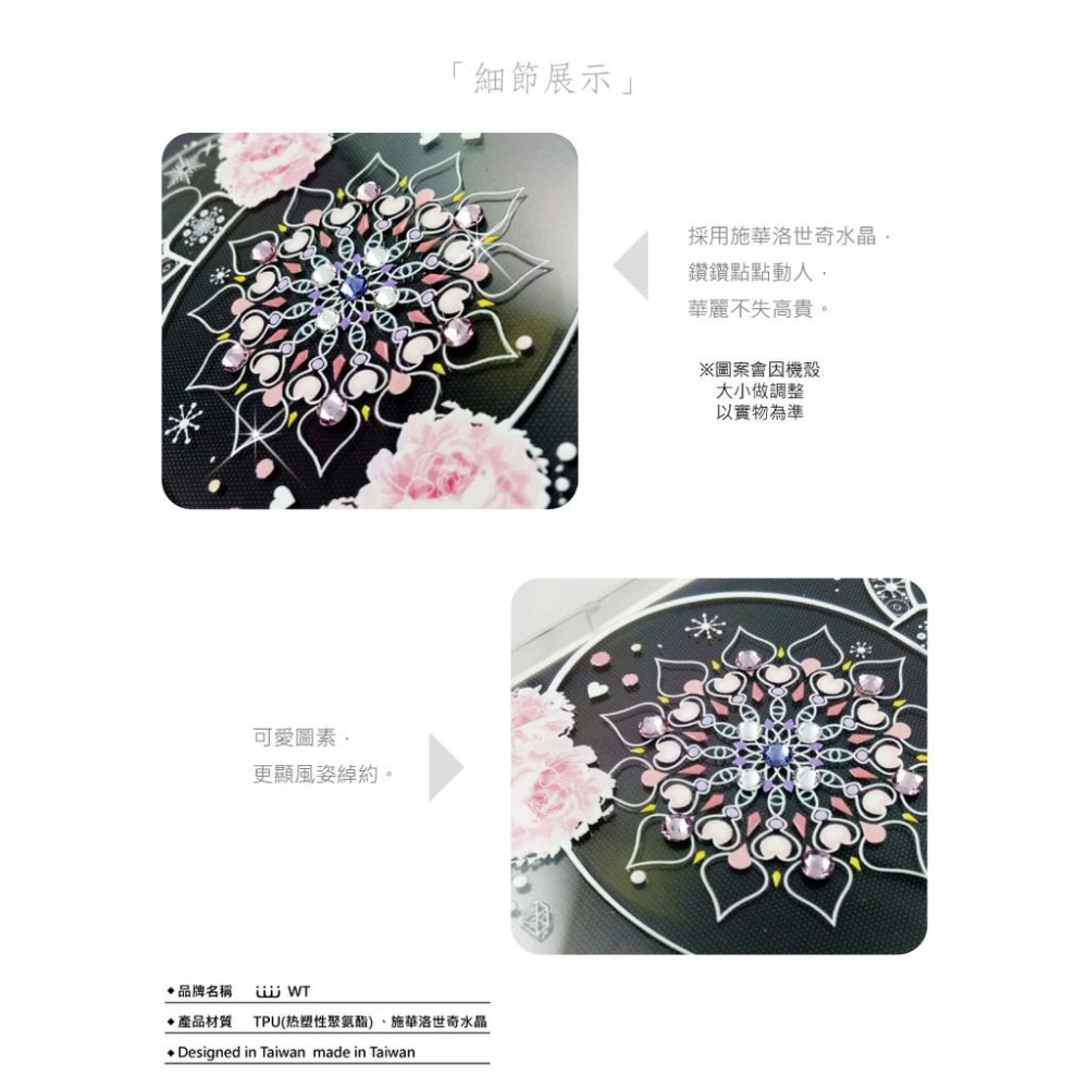 HTC Desire 12s 施華洛世奇水晶 彩繪空壓殼 軟殼 -【香氛】-細節圖3