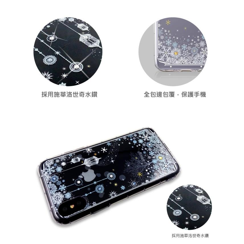 HTC Desire 12s 施華洛世奇水晶 彩繪空壓殼 軟殼 -【映雪】-細節圖3