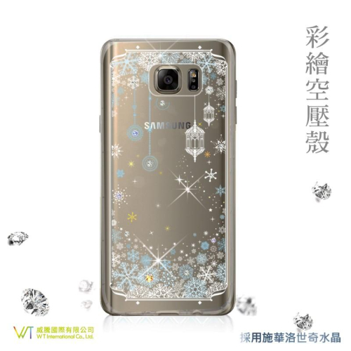 Samsung Galaxy Note5 【 映雪 】施華洛世奇水晶 軟殼 保護殼 彩繪空壓殼