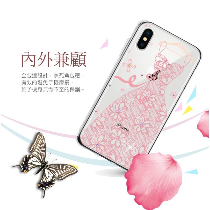 Apple iPhone X / XS (5.8吋) 【 禮服 】施華洛世奇 Swarovski 空壓殼 彩繪殼-細節圖3