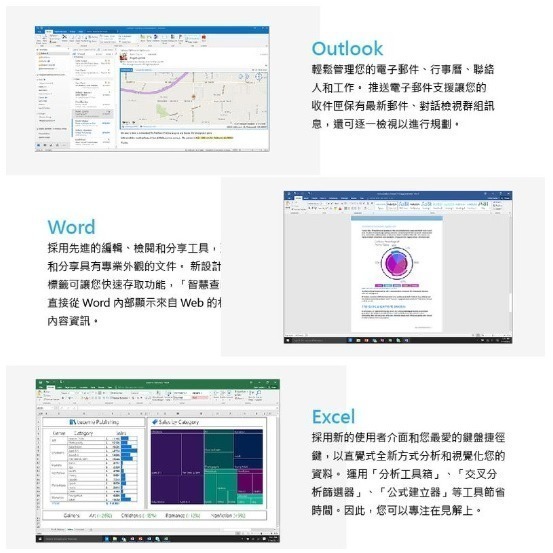 ㊣最高現折1千㊣ Office 2019 家用及中小企業版 中文彩盒版(庫存售完不補)~免運、可刷卡-細節圖4