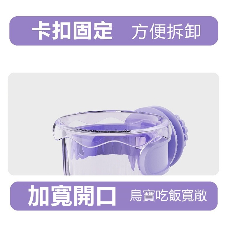 [蹦蹦鳥] 鸚鵡蜜罐食盆 蜜罐食杯 鳥用餵食器 玄鳳 虎皮 外帶懸掛式防撒食盆 小寵空中食盒-細節圖5