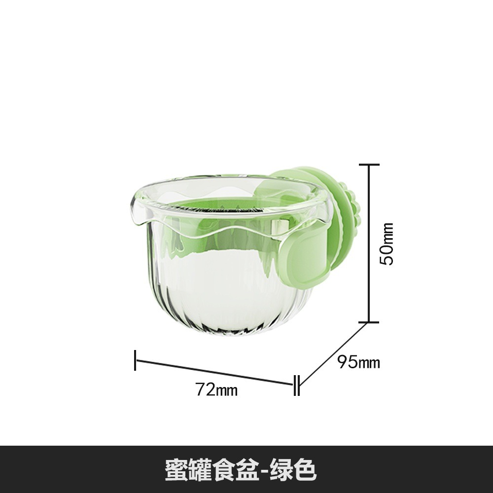 [蹦蹦鳥] 鸚鵡蜜罐食盆 蜜罐食杯 鳥用餵食器 玄鳳 虎皮 外帶懸掛式防撒食盆 小寵空中食盒-規格圖6