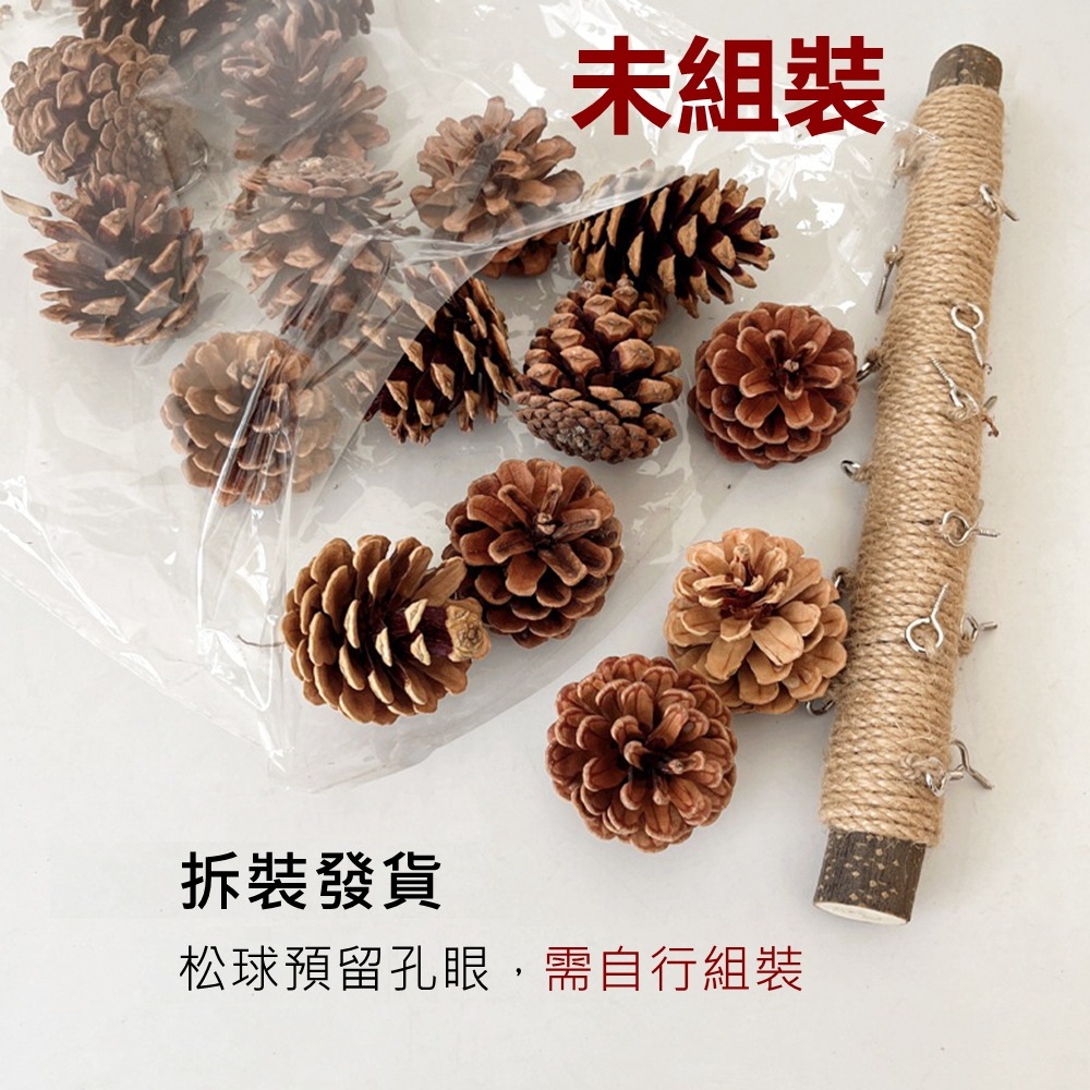 [蹦蹦鳥] 松果啃咬串 中小型鸚鵡 虎皮 牡丹 和尚 松球 鸚鵡站架爬梯 鹦鹉玩具 (大/小)-細節圖3