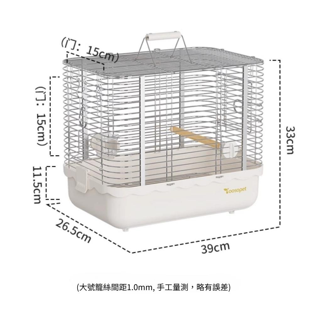 [蹦蹦鳥-台灣現貨] 優嗖 楓林籠 304不銹鋼外出籠 橫絲 大空間 手提籠鳥籠運輸籠 耐摔 (店到店限一個)-細節圖7