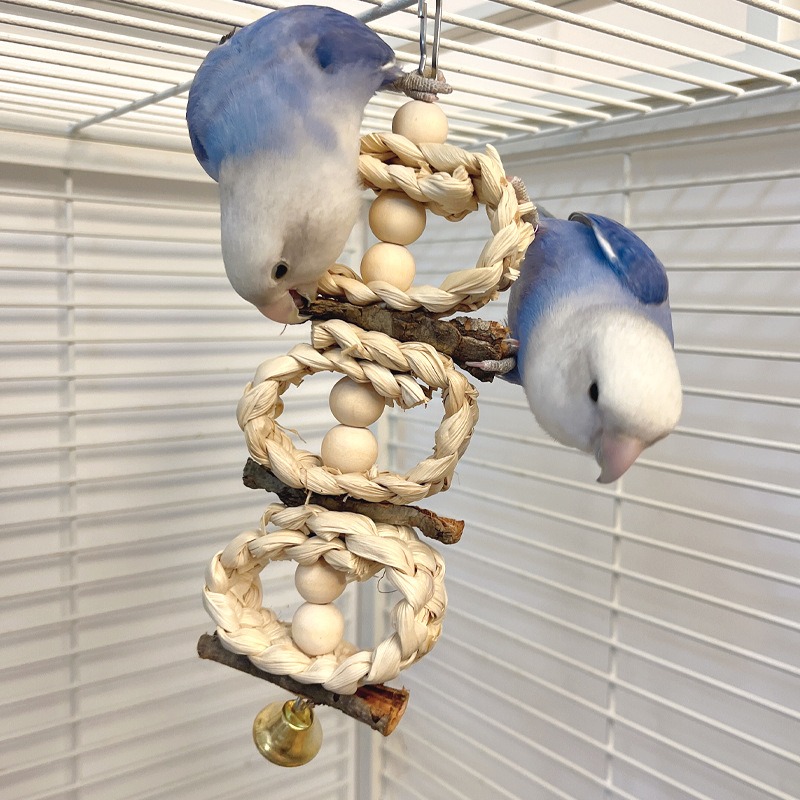 [蹦蹦鳥] 玉米皮 樹皮串 鸚鵡啃咬玩具 天然材質 解悶 解壓 鳥用品-細節圖4