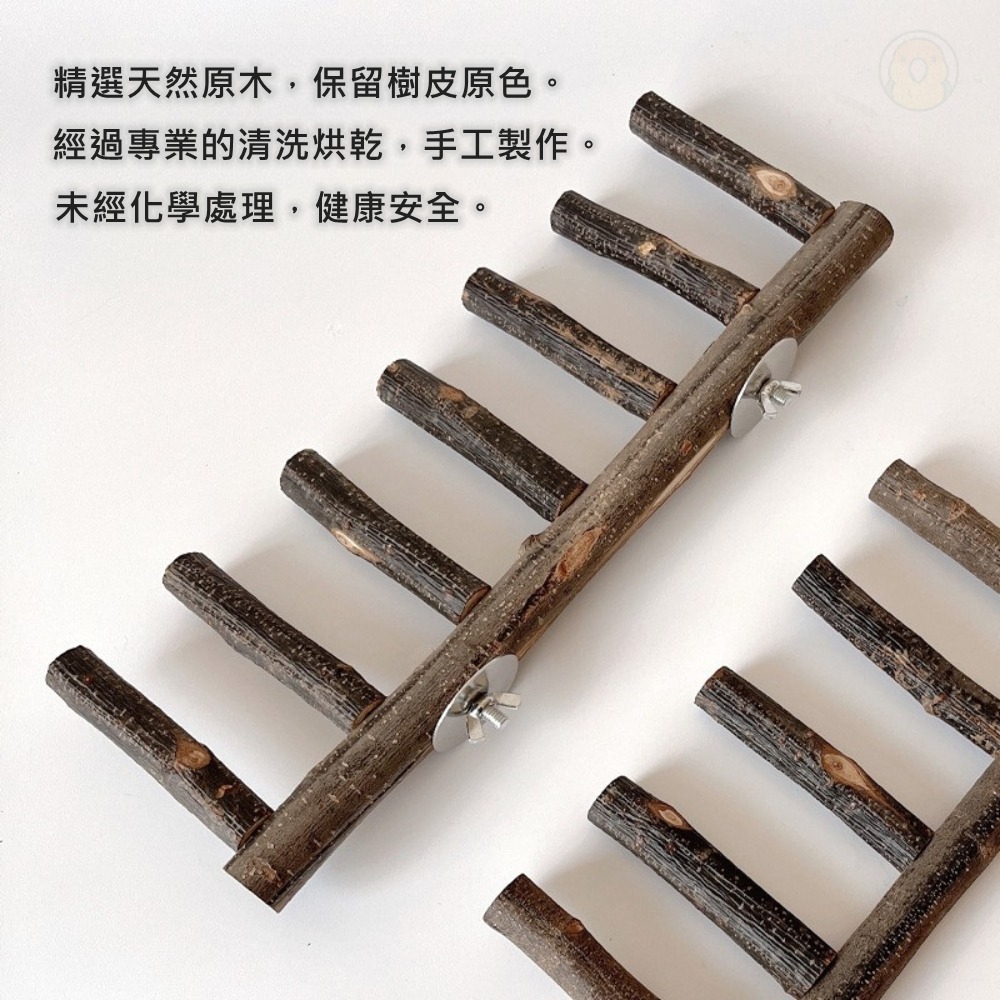 [蹦蹦鳥] 實木鸚鵡攀爬梯 4階/5階 中小型鸚鵡玩具 站立攀爬啃咬磨牙 雲梯 木梯 鳥籠配件 鸚鵡用品 寵物鳥玩具-細節圖6