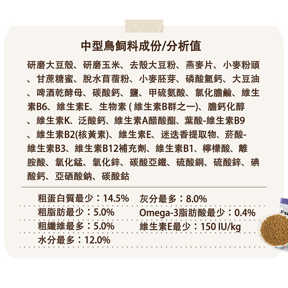 [蹦蹦鳥] 美國 Mazuri 瑪滋力 中小型鸚鵡飼料 (原裝/分裝) 1KG 滋養丸 玄鳳 和尚 凱克 小型鸚鵡飼料-細節圖5