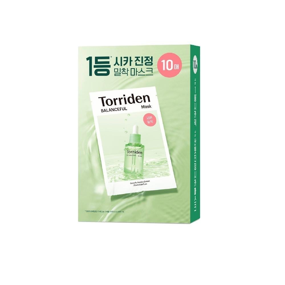 【Torriden】桃瑞丹 積雪草舒緩急救面膜 10入盒裝 舒緩修護，每天水潤穩膚-細節圖2