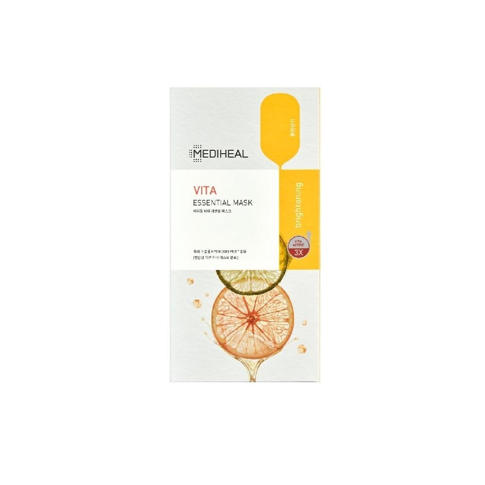 【MEDIHEAL美迪惠爾】維他命亮白保濕導入精華面膜 10入 ｜提亮膚色、告別暗沉、水潤光澤-細節圖2