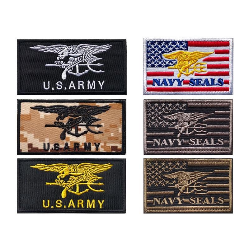 【Bearer】海豹突擊隊 海豹6隊 Navy SEALs 魔術貼3D刺繡臂章 附毛面 刺繡魔術貼章-細節圖2