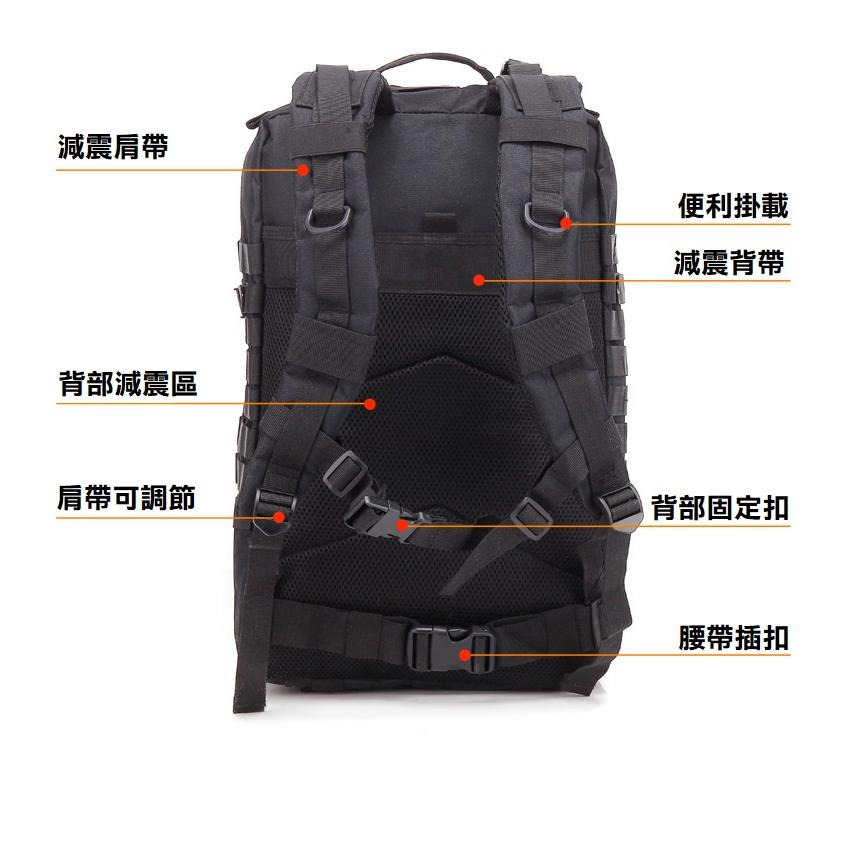 【Bearer】 50L防潑水戰術包 戰術後背包 軍規加厚版訂制款高磅高品質正規軍用背包 多色可選PP-T01-細節圖4