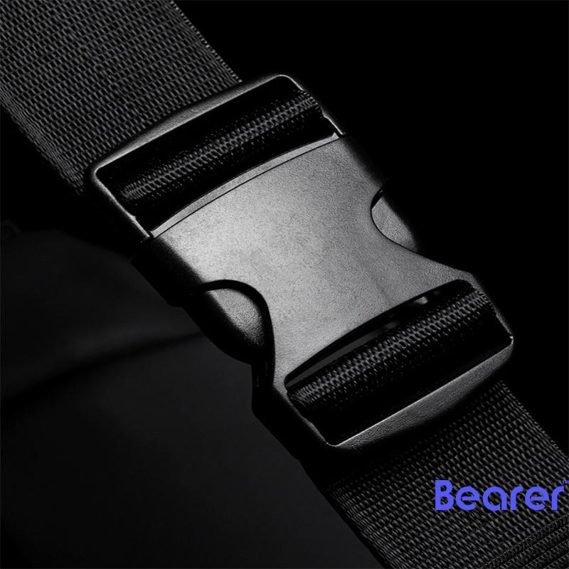【Bearer】新款多功能運動休閒胸包男士單肩包斜跨包實用大容量運動腰包 CP-08-細節圖5