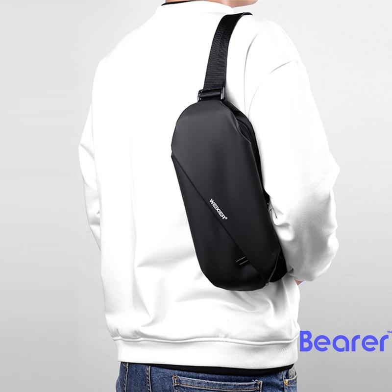 【Bearer】新款多功能運動休閒胸包男士單肩包斜跨包實用大容量運動腰包 CP-08-細節圖8