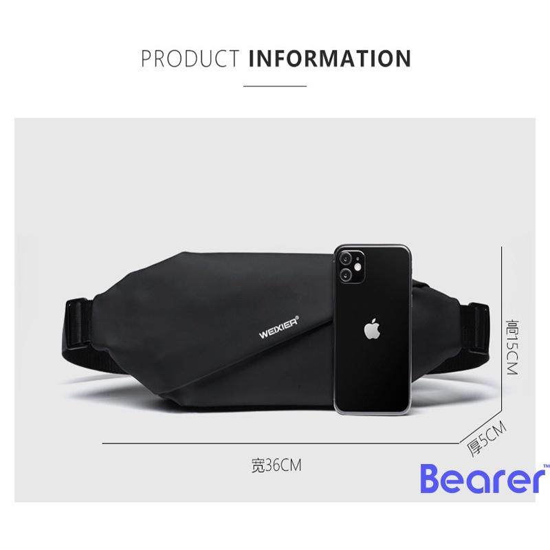 【Bearer】新款多功能運動休閒胸包男士單肩包斜跨包實用大容量運動腰包 CP-08-細節圖9