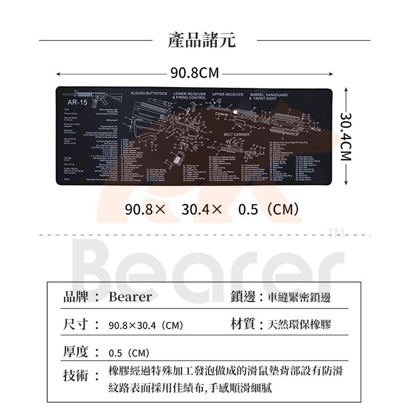 【Bearer】AR-15 1911 克拉克 世界地圖 超大滑鼠墊 專業槍匠工作墊 加厚舒適 鎖邊耐用 OT-MP-細節圖7
