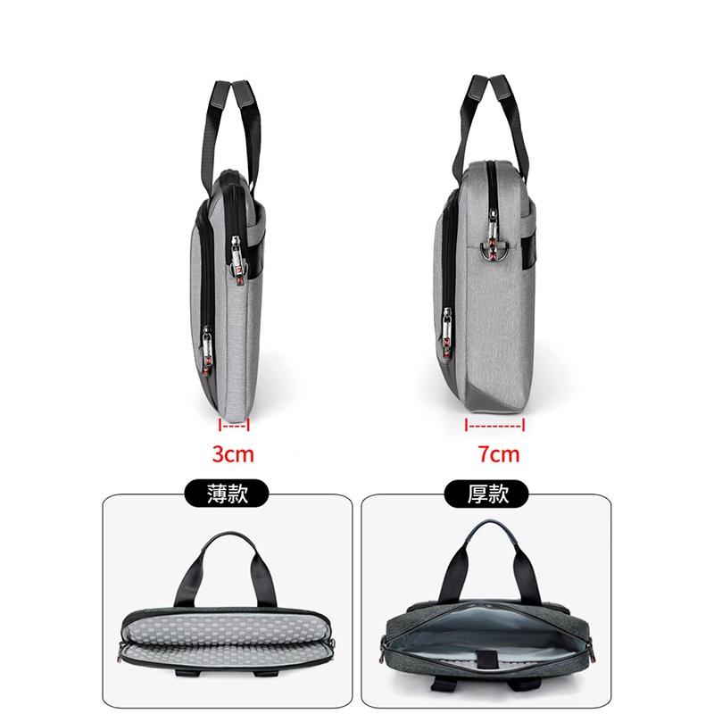 【Bearer】商務手提筆電包 兩款 無印 公文包 上班必備 PU皮 15.6吋 多層防震 防潑水  LTB-04-細節圖7