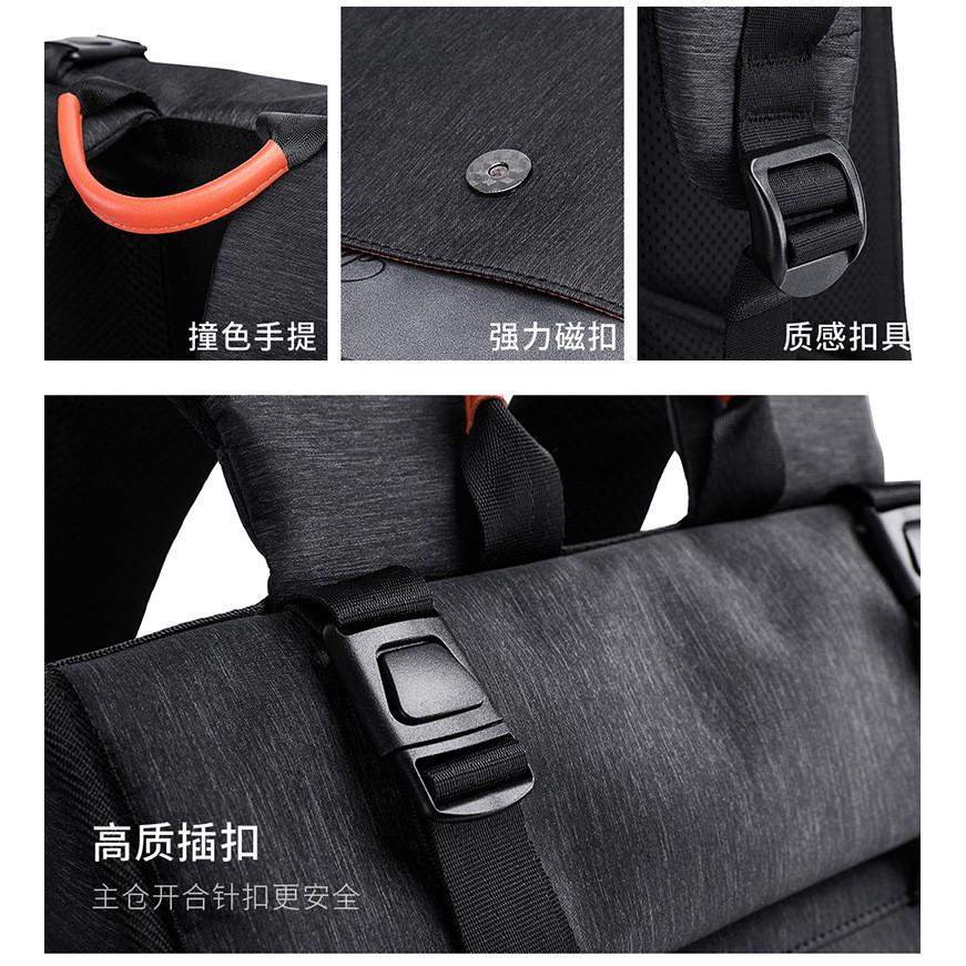 【Bearer】防潑水牛津 個性潮流雙肩包休閒電腦包 PP-07-細節圖6