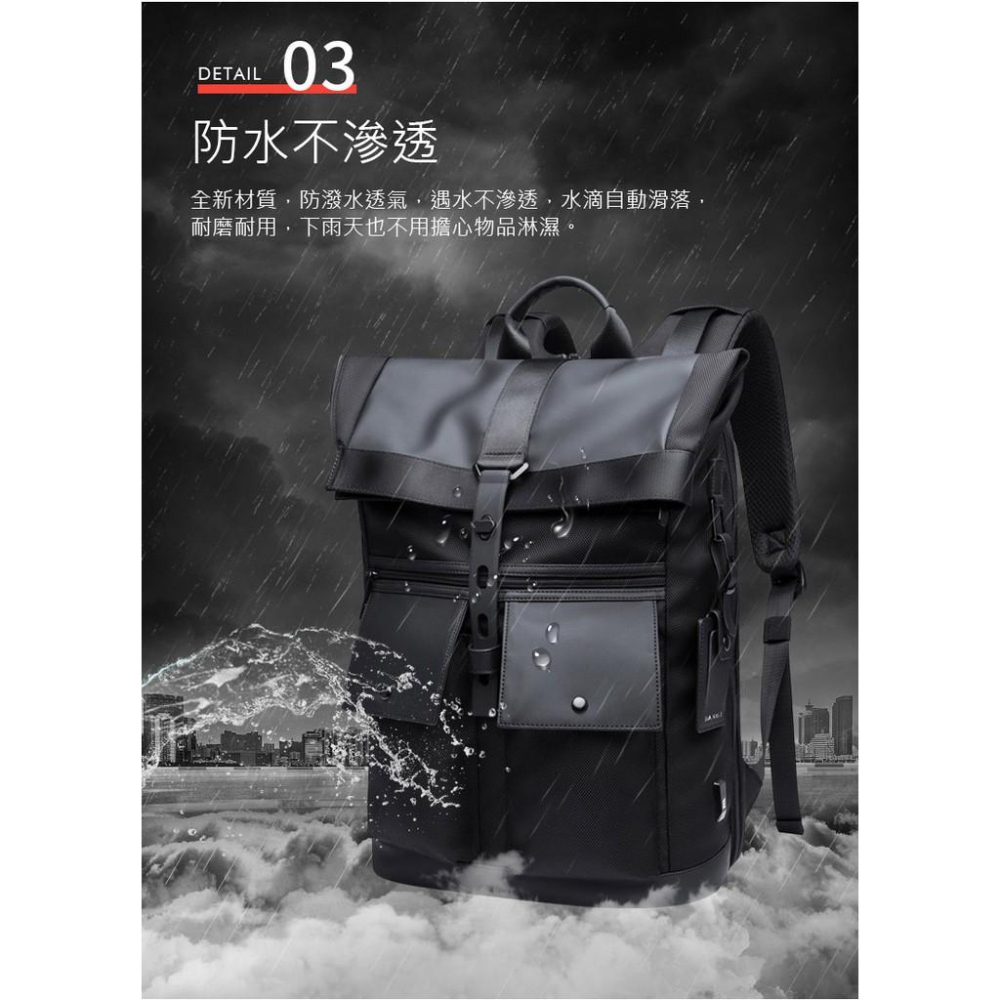 【Bearer】筆電背包 旅行背包 防水後背包 雙肩包 電腦背包  差旅包 PP-BUS16-細節圖5