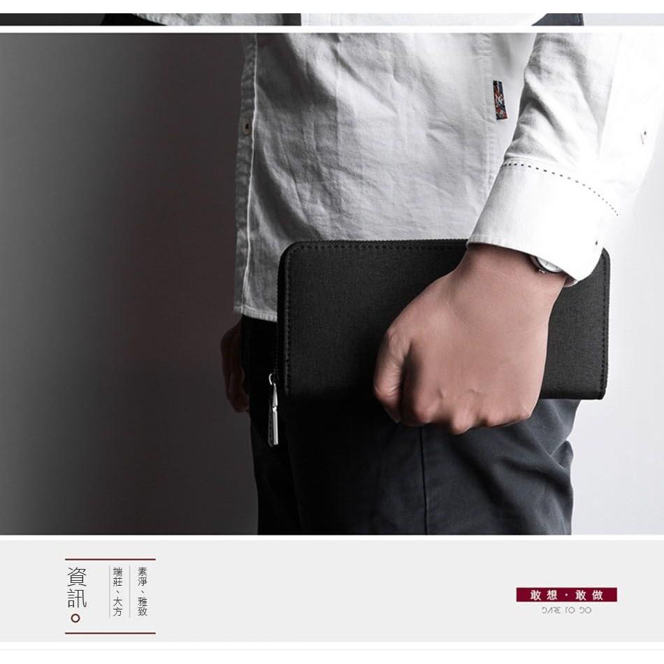 【Bearer】拉鏈長夾 手拿包 男長夾 長皮夾 長錢包 零錢格 多卡位 手機包 皮包 皮夾 男生長夾 PK-02-細節圖5