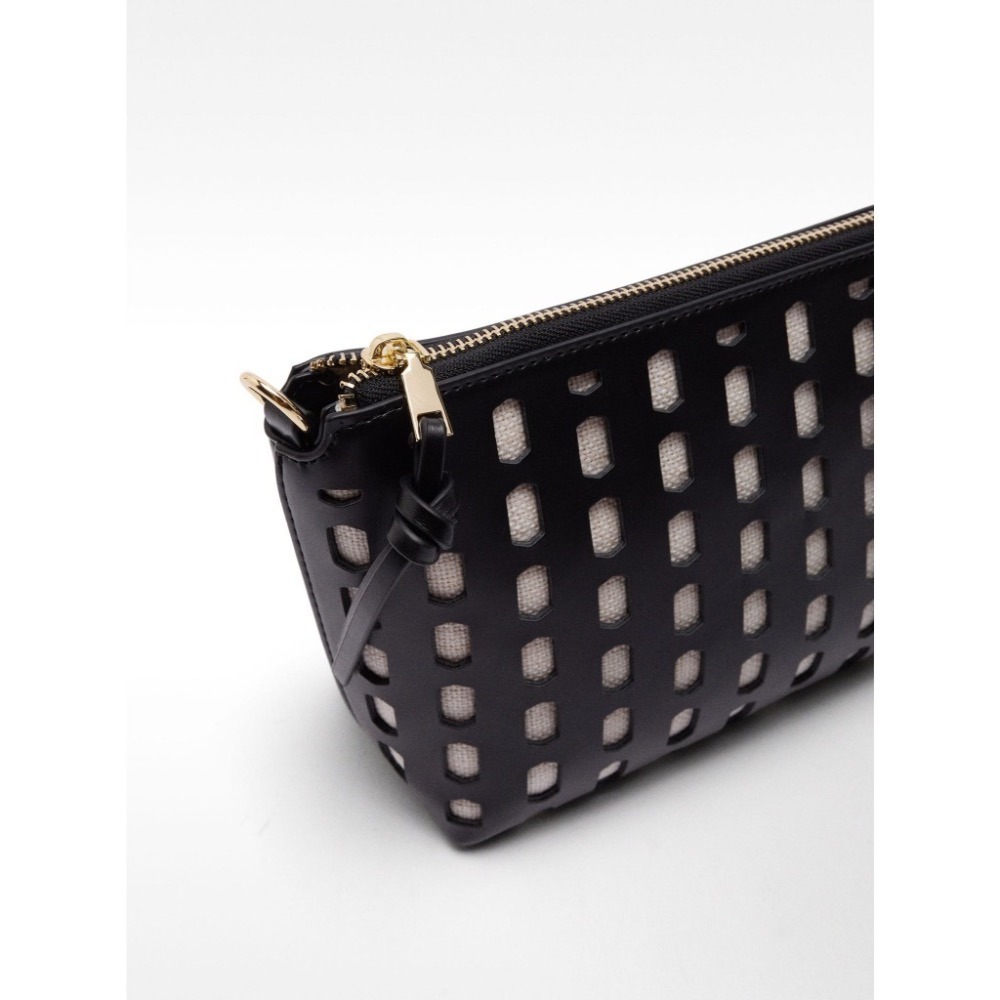 《西班牙代購》西班牙Parfois 穿孔肩背包(黑)-細節圖2