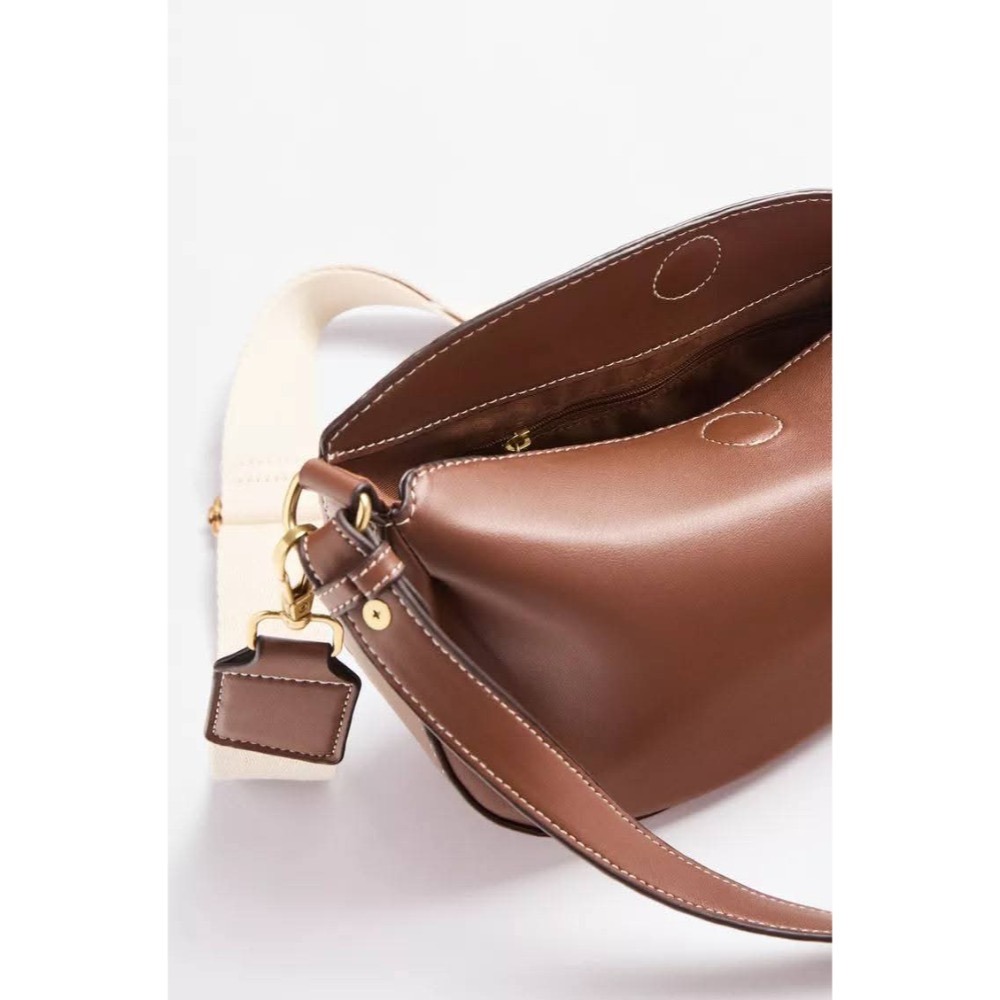 《西班牙代購》 Lefties雙手把褶皺單肩包-細節圖8