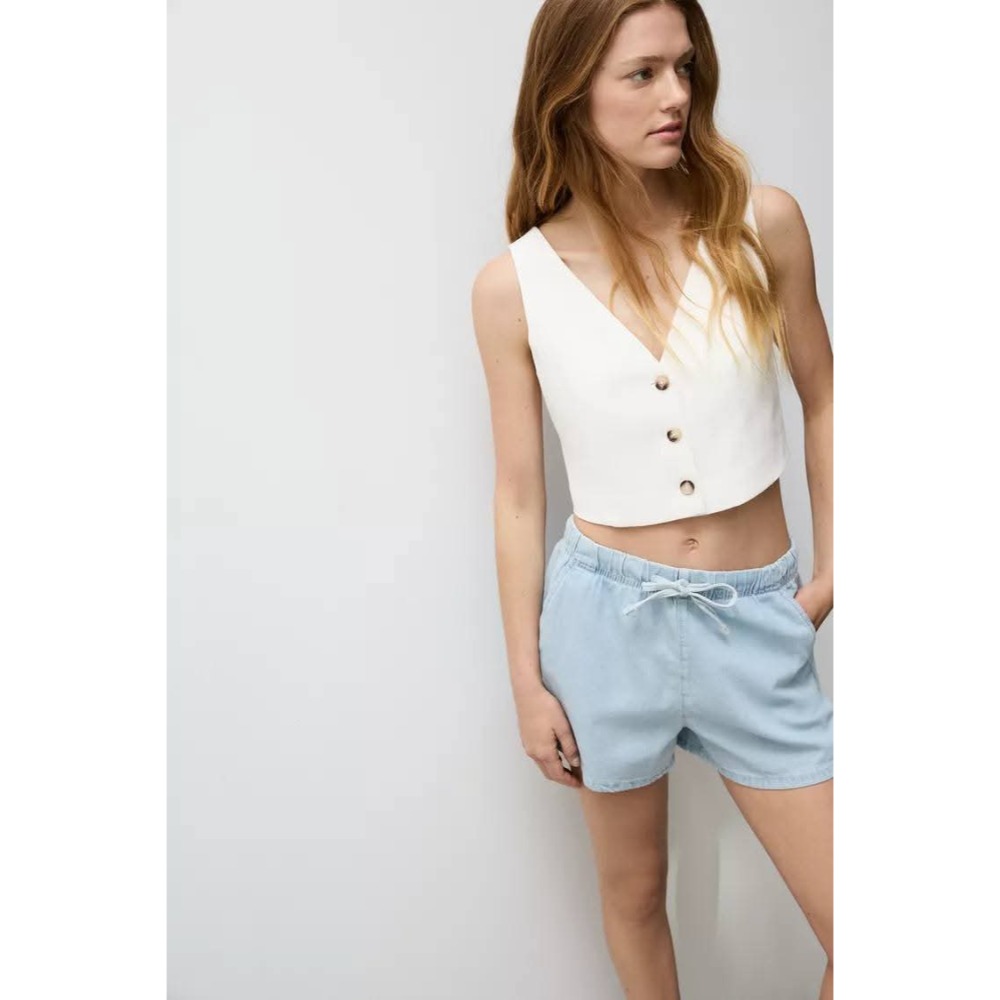 《西班牙代購》Lefties基本款牛仔短褲-細節圖2