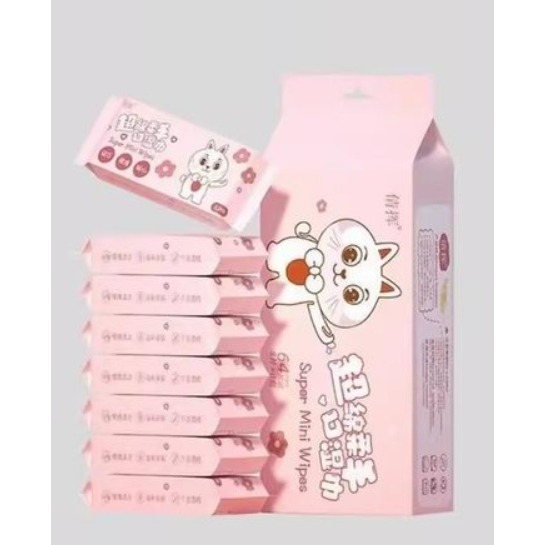 護理便攜式獨立包裝迷你濕紙巾-規格圖1