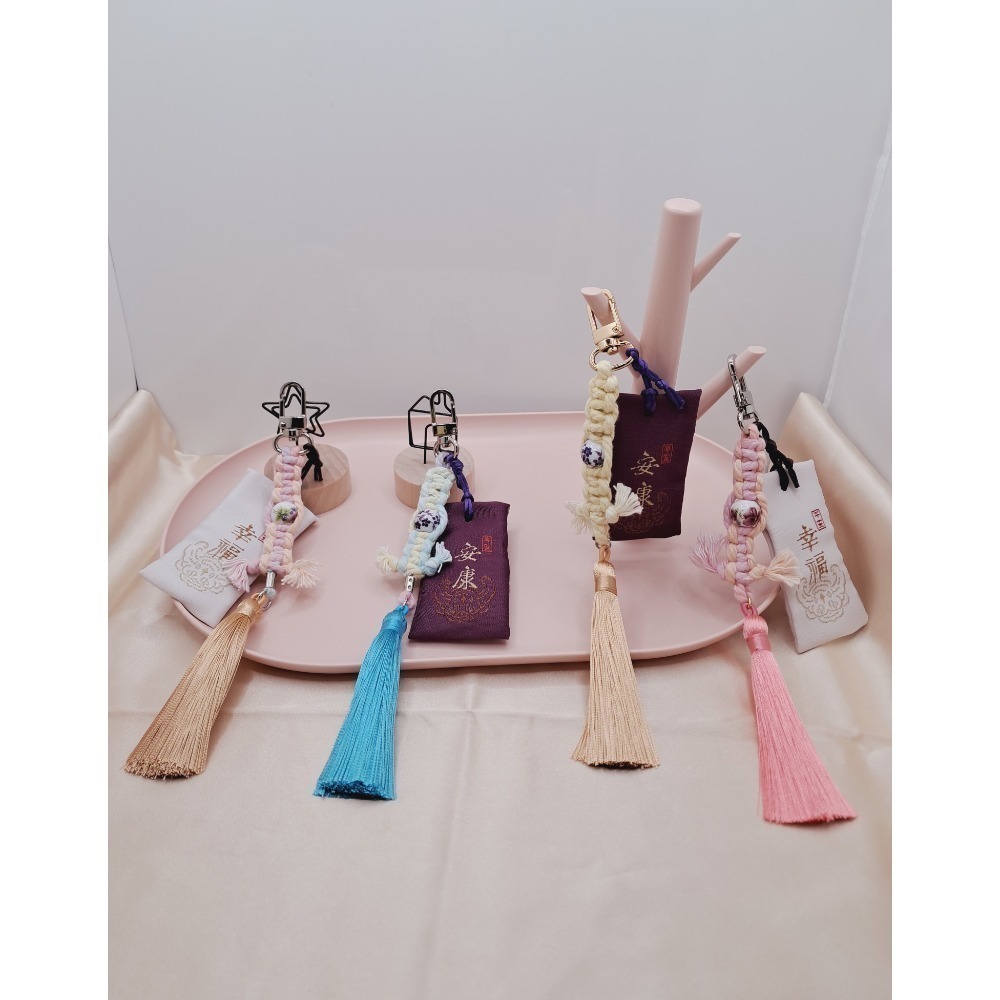 ⚜️儀華甄品⚜️喜A.保佑平安~金屬鈎環平安袋流蘇吊飾-細節圖2
