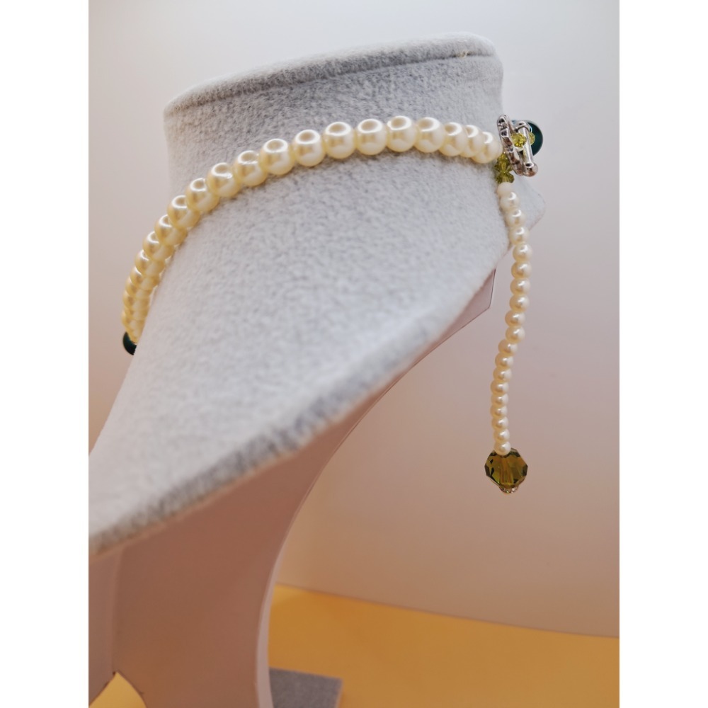 ⚜️儀華甄品⚜️A2簡約輕奢~Y字鍊 水晶珍珠琉璃項鍊 可美背項鍊-細節圖4
