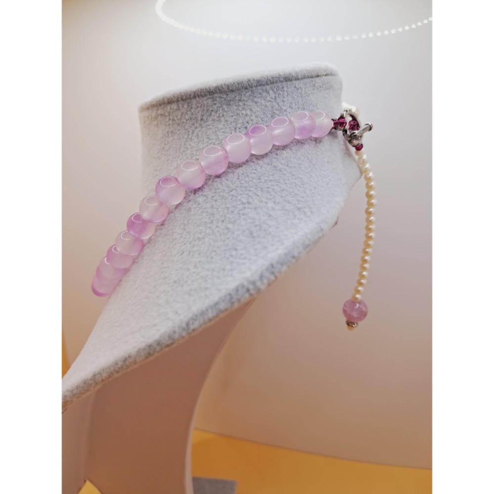 ⚜️儀華甄品⚜️A2簡約輕奢~Y字鍊 水晶珍珠琉璃項鍊 可美背項鍊-細節圖7