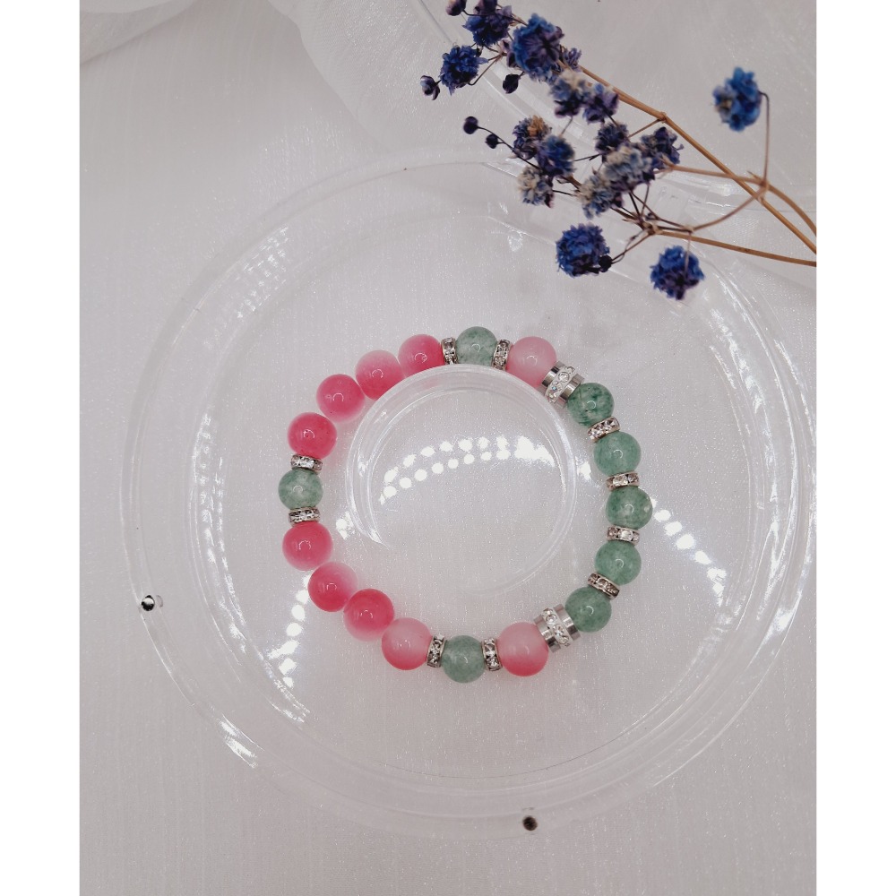⚜️儀華甄品⚜️BB3樂觀富有~天然水晶珠琉璃珠幸福手鍊-細節圖3