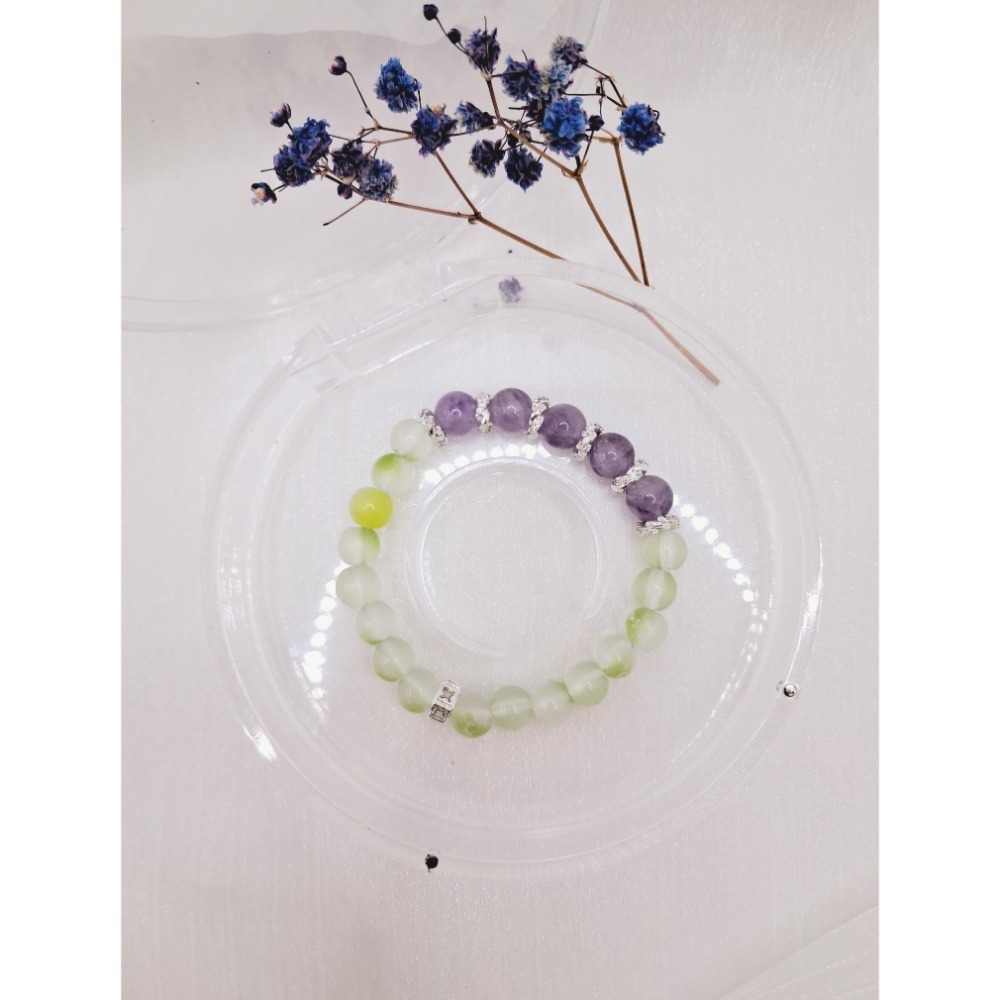 ⚜️儀華甄品⚜️BB4和貴圓融~天然水晶瑪瑙琉璃手鍊-細節圖3