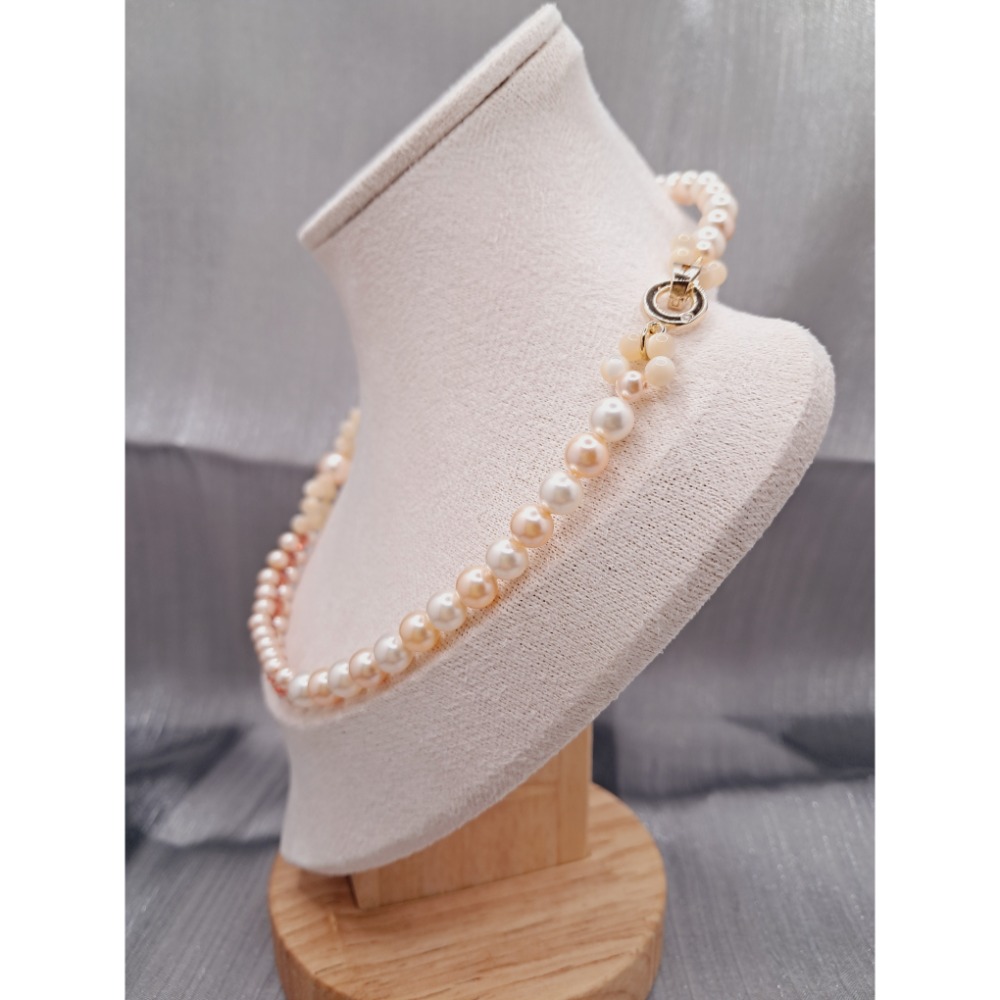 ⚜️儀華甄品⚜️AA11花飾古典~奥地利水晶珠珍珠鎖骨鍊 短版項鍊-細節圖5