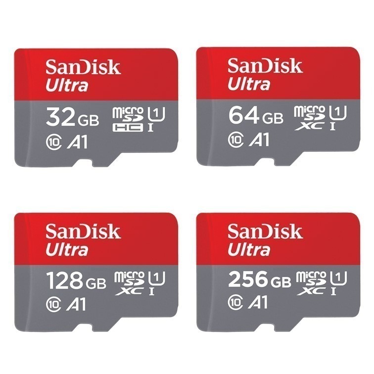 附發票 SanDisk Ultra microSD 記憶卡 256G  32G 64G 128G A1 TF 小卡 紅卡-細節圖2