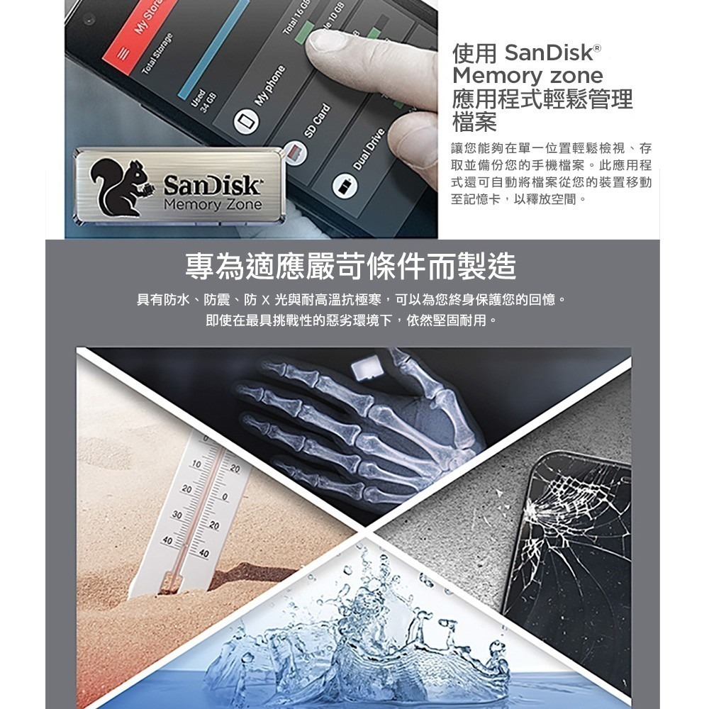 附發票 SanDisk Ultra microSD 記憶卡 256G  32G 64G 128G A1 TF 小卡 紅卡-細節圖8