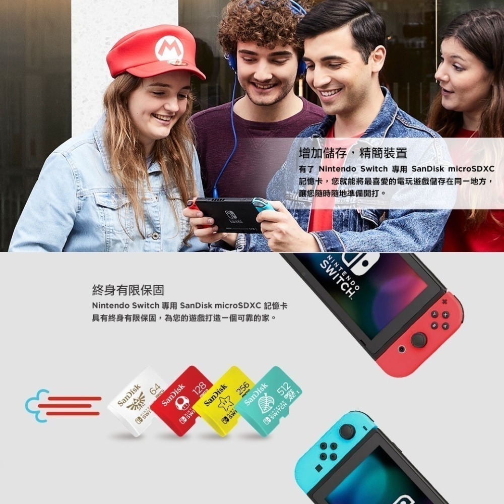 附發票 SanDisk 任天堂 Switch 專用 記憶卡 128G 256G 512G  Nintendo 薩爾達傳說-細節圖7