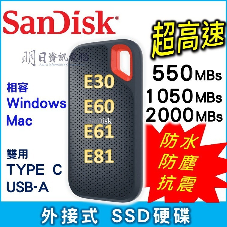 SanDisk E81 4TB 2.5吋行動固態硬碟-細節圖3