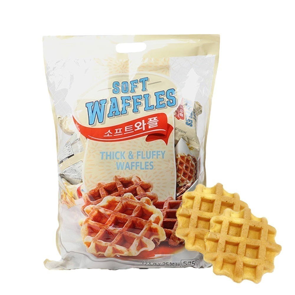 軟鬆餅蛋糕 韓國人氣 Soft Waffles 原味 巧克力 格子鬆餅蛋糕-細節圖2