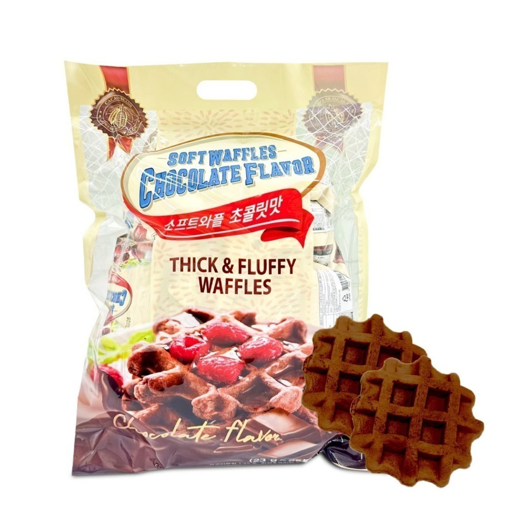軟鬆餅蛋糕 韓國人氣 Soft Waffles 原味 巧克力 格子鬆餅蛋糕-細節圖3