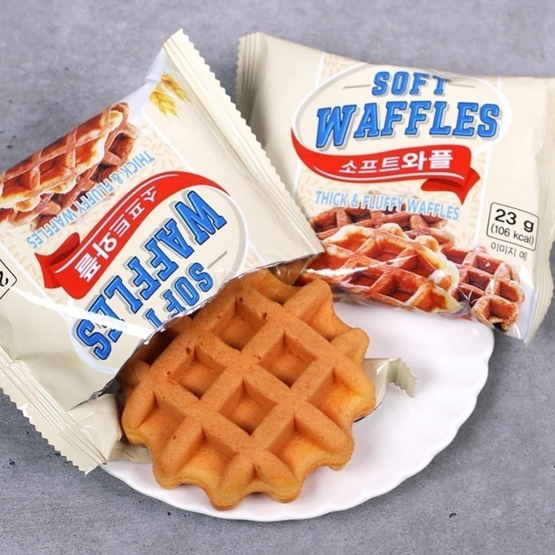 軟鬆餅蛋糕 韓國人氣 Soft Waffles 原味 巧克力 格子鬆餅蛋糕-細節圖4