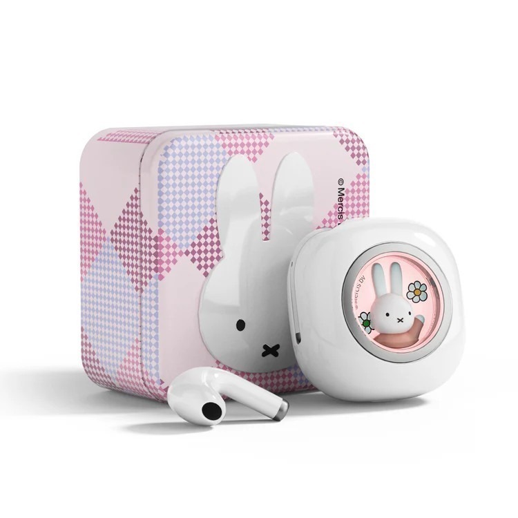 【MIPOWｘMiffy】米菲兔 真無線藍牙耳機 附磁吸無線充電盤 TD-18-細節圖5